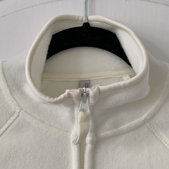 OLD NAVY Fleece Zipped Off-White Jacket Size S - Picture 3 of 9